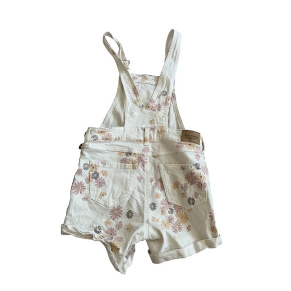 ABERCROMBIE KIDS Girls Floral Beige Overalls Shorts Size 9/10 - Picture 3 of 7